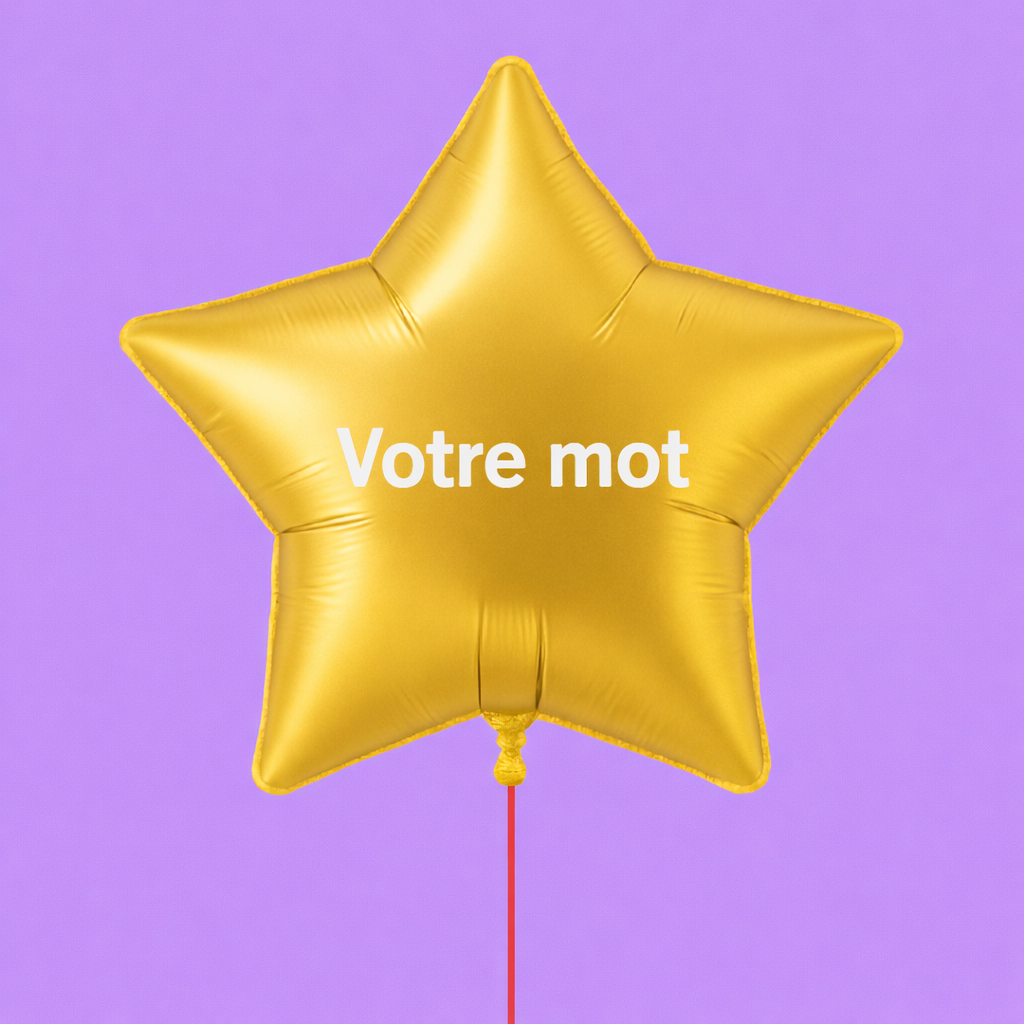 Ballon étoile or personnalisé