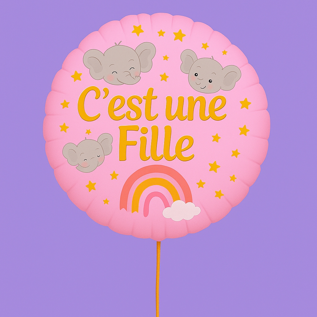 Ballon naissance fille C&