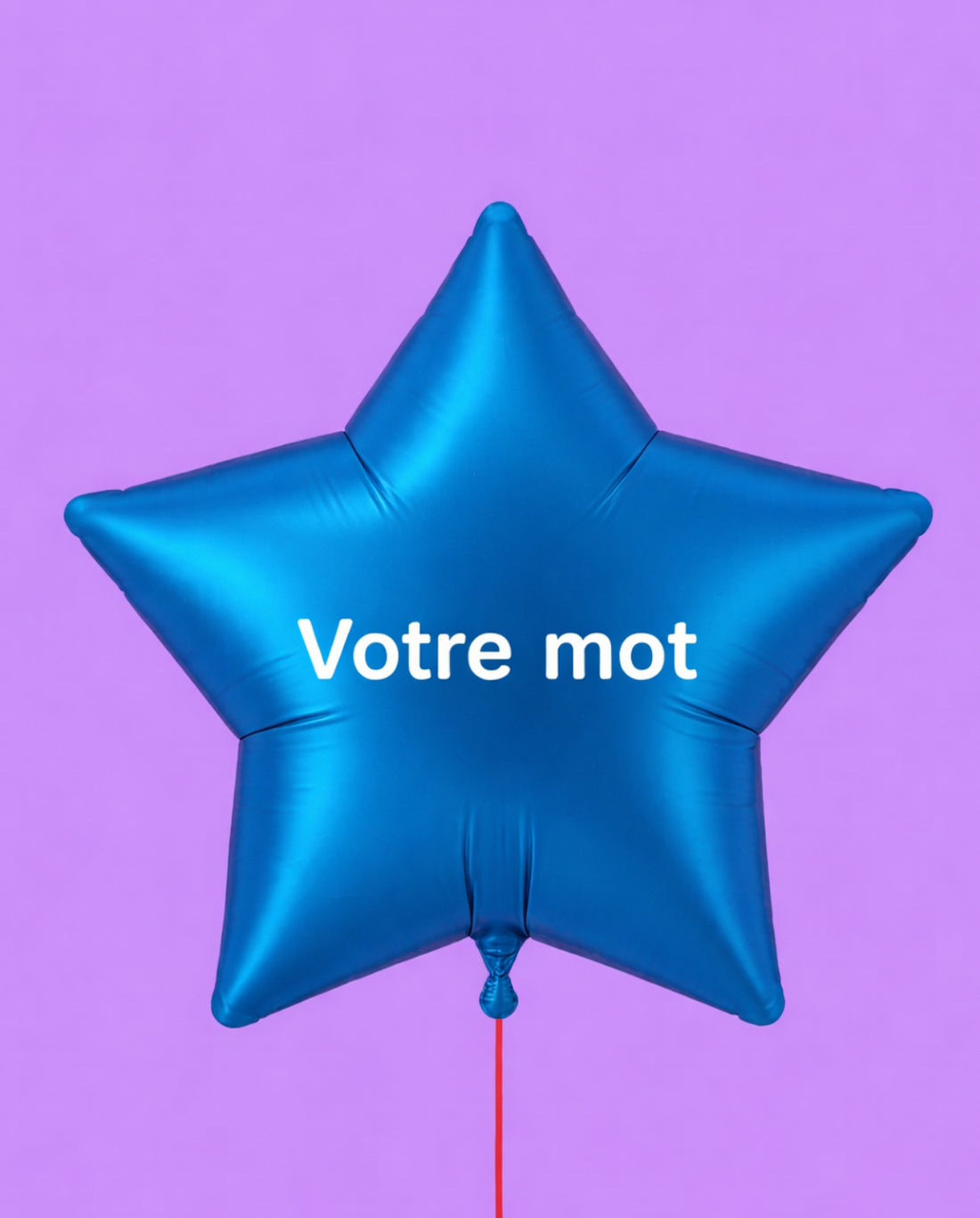 Ballon étoile bleue hélium personnalisé