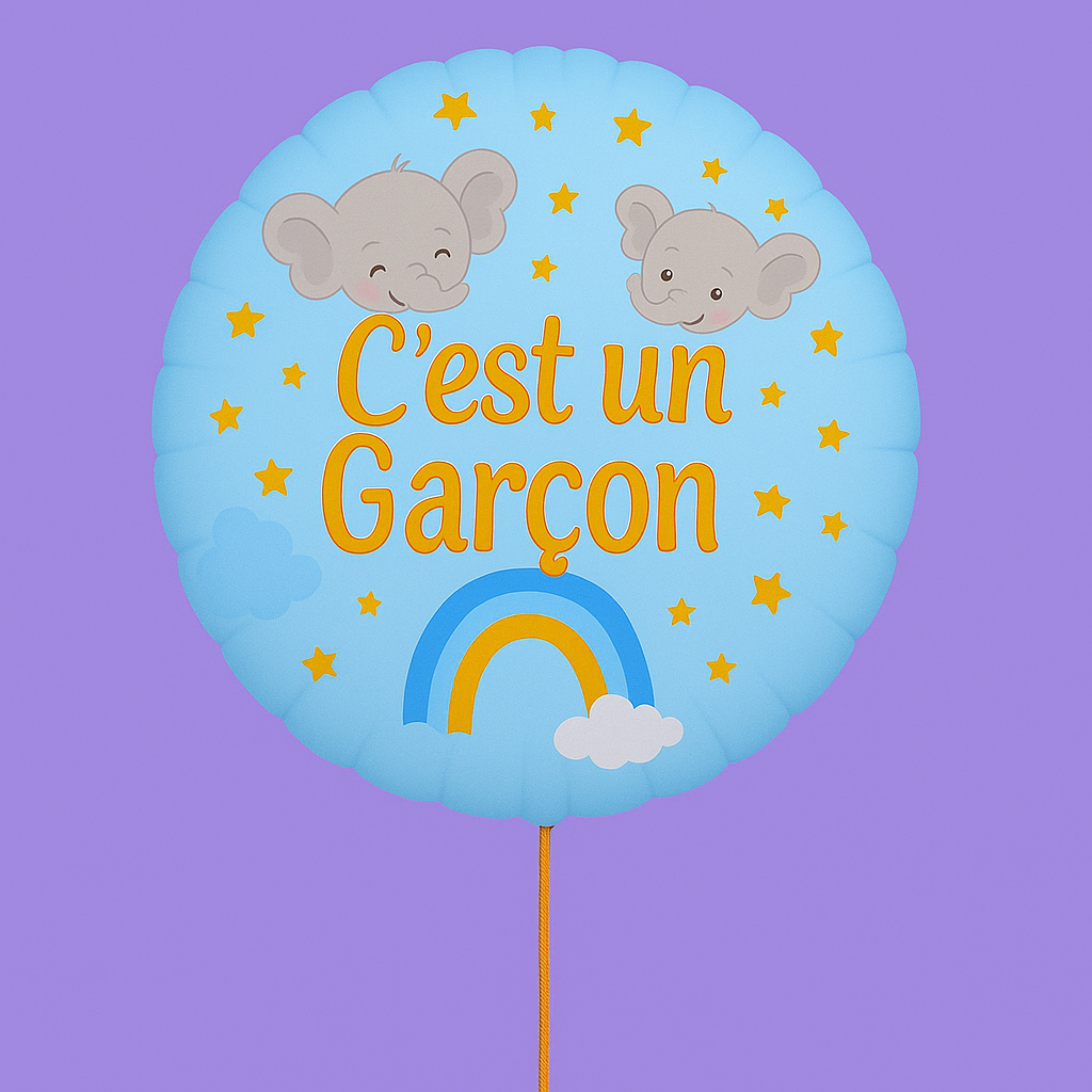 Ballon naissance garçon C&
