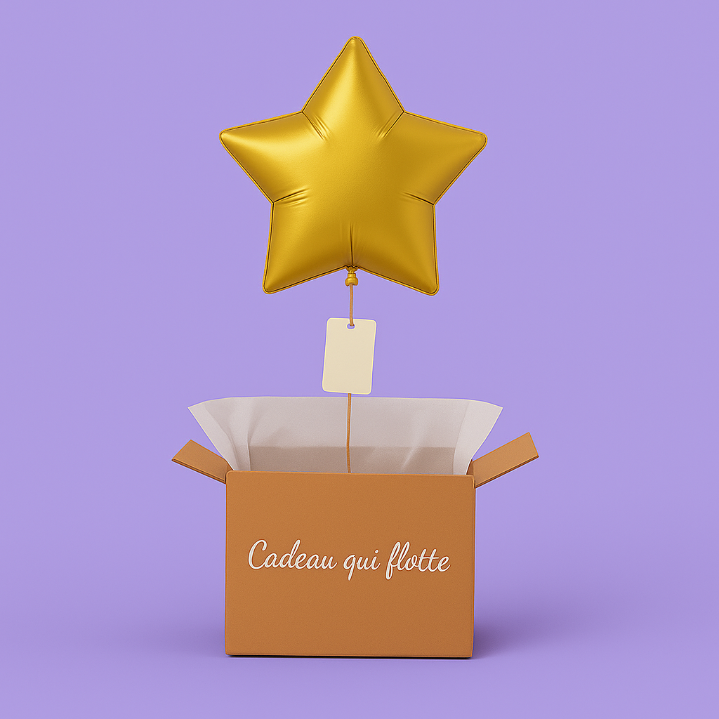 Coffret ballon étoile or cadeau original