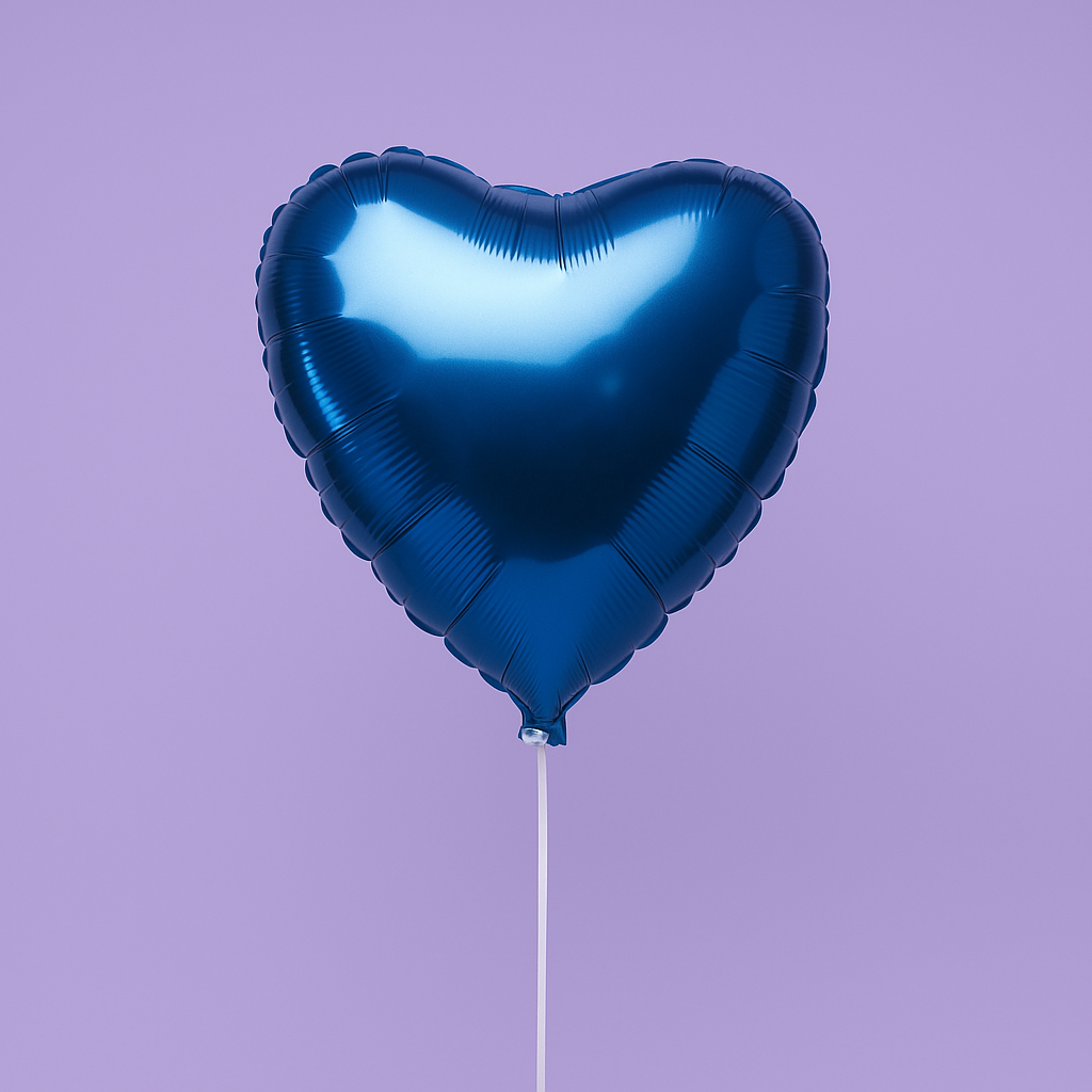 Ballon Cœur Bleu - Un cadeau qui flotte