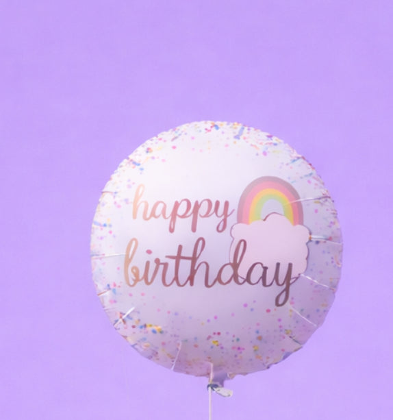Ballon hélium Happy Birthday prêt à offrir