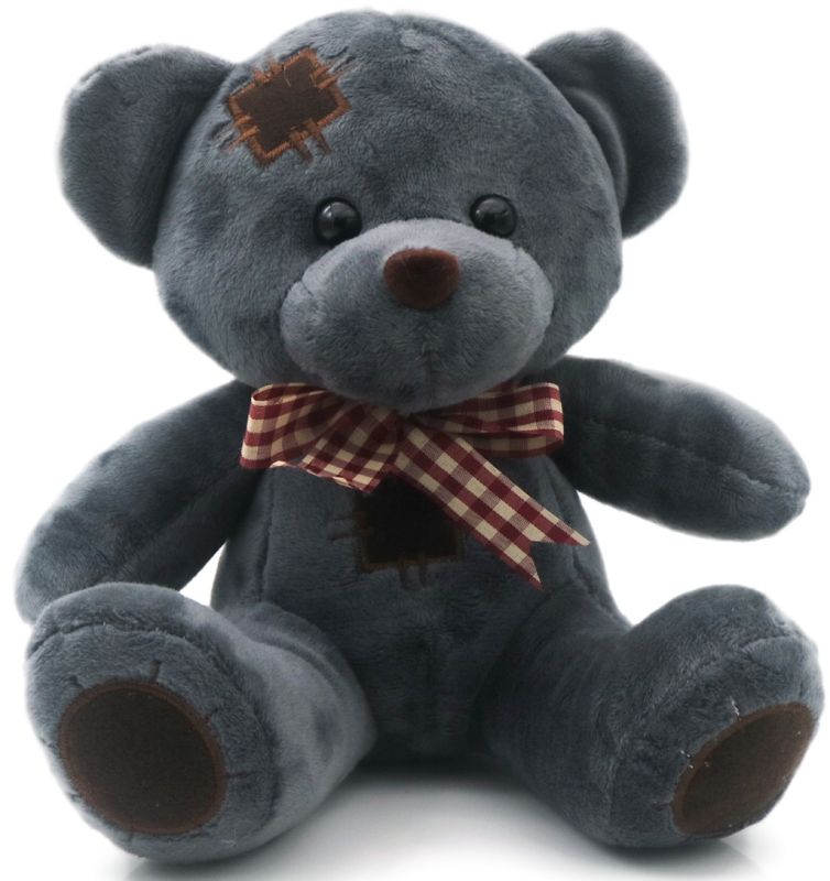 Teddy Patch peluche vintage grise