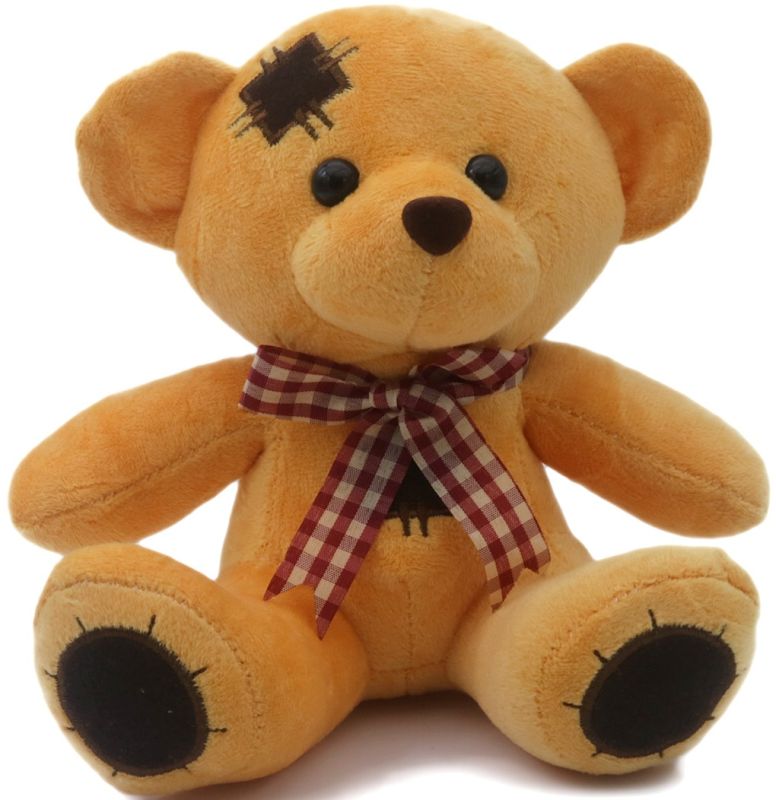 🧸 Teddy Patch – Peluche Vintage Grise - Un cadeau qui flotte